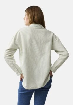 Lexington Edith Oxford - Overhemdblouse - Green White Stripe -Ulla Popken Winkel 0119d1a5edef414395c7c25ad311576a