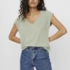 Vero Moda Vmfilli Ss V-Neck Ga Noos - T-Shirt Basic - Desert Sage