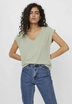 Vero Moda Vmfilli Ss V-Neck Ga Noos - T-Shirt Basic - Desert Sage