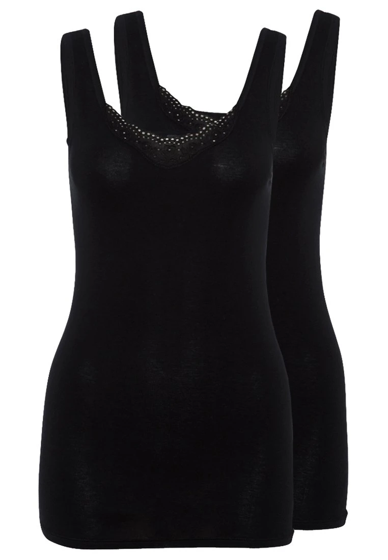 Schiesser Cotton Essentials 2 Pack - Hemd - Black 6 Schiesser Cotton Essentials 2 Pack - Hemd - Black - Afbeelding 6