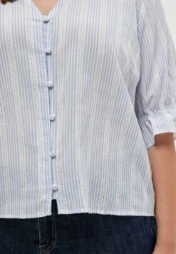 Peppercorn Diara - Blouse - Skyway Blue Striped -Ulla Popken Winkel 0230e04d23e54831a611d5e4f15d4e38