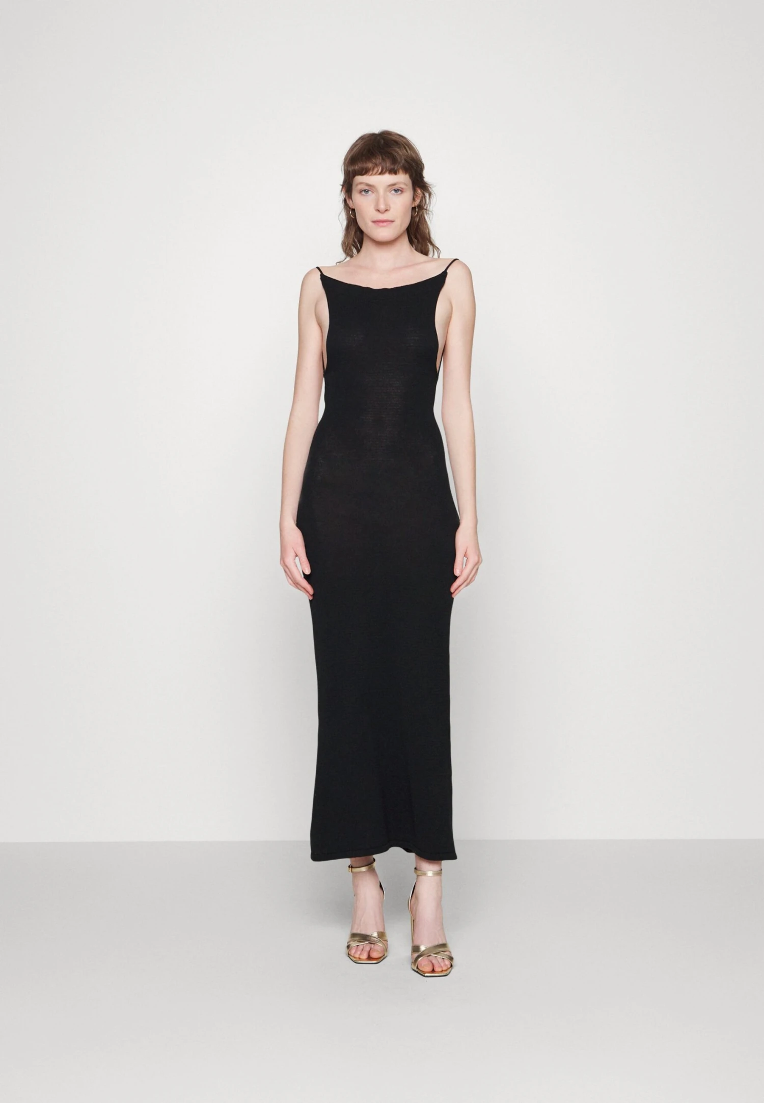 ALOHAS Delicate Strap Dress - Gebreide Jurk - Black 1 ALOHAS Delicate Strap Dress - Gebreide Jurk - Black