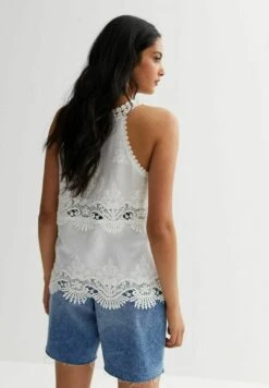 New Look Crochet Trim- Blouse - White -Ulla Popken Winkel 045f444f873a4e2395af7f15f5d98c9e