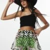 Twist Relaxed Fit Patterned - Shorts - Green