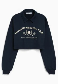 BERSHKA Print With Collar - Poloshirt - Royal Blue -Ulla Popken Winkel 0606019e2326479ab3797269073cd1e9