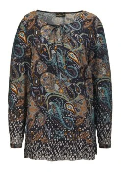 GOLDNER Blouse - Navy / Patterned -Ulla Popken Winkel 060bf88f0c4b4de282eb822fe54fb3f3