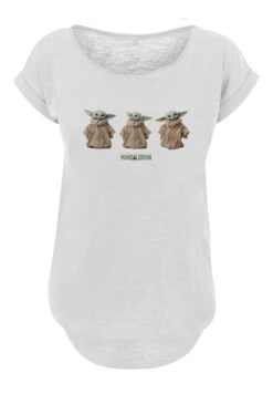 F4NT4STIC Star Wars The Mandalorian Baby Yoda Premium Krieg Der Sterne F - T-Shirt Print - White