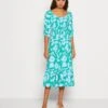 Marks & Spencer Smocked Midi - Jurk - Blau