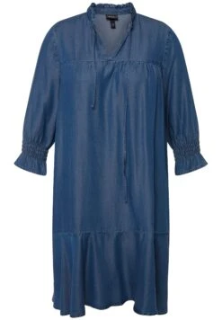 Ulla Popken Optik-Ausschnitt 3/4-Arm - Spijkerjurk - Blue Denim -Ulla Popken Winkel 07feb6fd92ae43b6bae3d799fa0047af