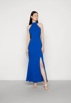 Wal G Halter Neck Maxi Dress - Galajurk - Electric Blue -Ulla Popken Winkel 0b33867fe67348049da623780e1cc0c7