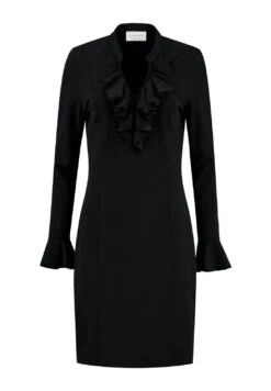 Ruche- Jerseyjurk - Zwart -Ulla Popken Winkel 118d35b7457043fdba4f7bded3c43cec