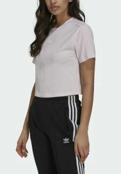 Adidas Originals Tennis Luxe Cropped Originals Crop - T-Shirt Print - Pearl Amethyst -Ulla Popken Winkel 147df22eeb604f55a45567b00334eb9b