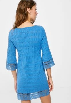 Springfield Short Structured - Gebreide Jurk - Dark Blue -Ulla Popken Winkel 14fa205da96a471ea7e2ba0045fd6058