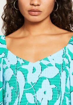 Marks & Spencer Smocked Midi - Jurk - Blau -Ulla Popken Winkel 167ab1544290444eb9d6bb2481ab50a5