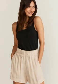 Hera Resort Shirt - Shorts - Beige -Ulla Popken Winkel 1b8e8150d5bc4fc5a0a69874be75c007