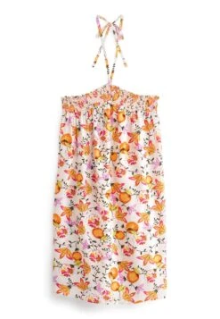 Next Halterneck Standard - Jurk - White Floral -Ulla Popken Winkel 2077b4ef1d5e4f128c0a6a1e3d7f4f1c