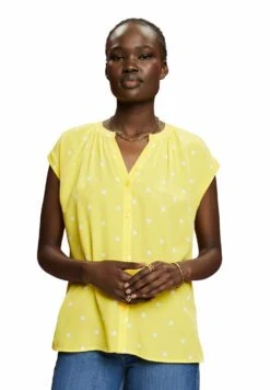 ESPRIT Kurzarm Mit Print - Overhemdblouse - Light Yellow