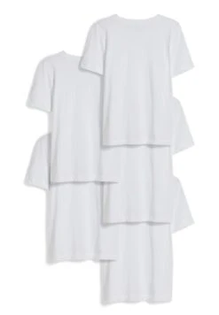 Multipack 5 Pack - T-Shirt Basic - White -Ulla Popken Winkel 231ab83951e64ac983c71d92702c2326