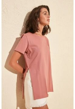 Trendyol T-Shirt Basic - Pink -Ulla Popken Winkel 2335688d59c74b0f89da88c5e3a896d2