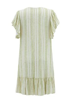 Lace-Up - Jurk - Striped Khaki -Ulla Popken Winkel 236e9ee03bed47628c9d9a42f4e91c8b