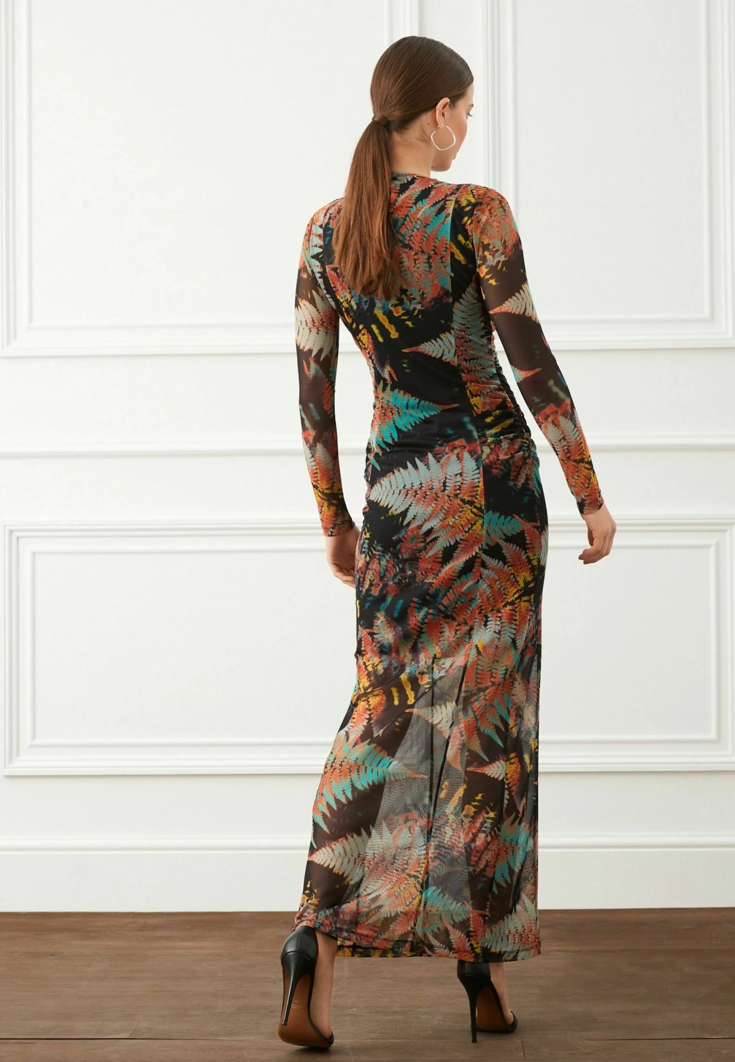 Next Long Sleeve Standard - Maxi-Jurk - Black Fern Print 2 Next Long Sleeve Standard - Maxi-Jurk - Black Fern Print - Afbeelding 2