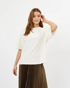 Minimum Aarhusi - T-Shirt Basic - Broken White