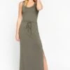 LOLALIZA With Open Back - Jerseyjurk - Khaki Faded