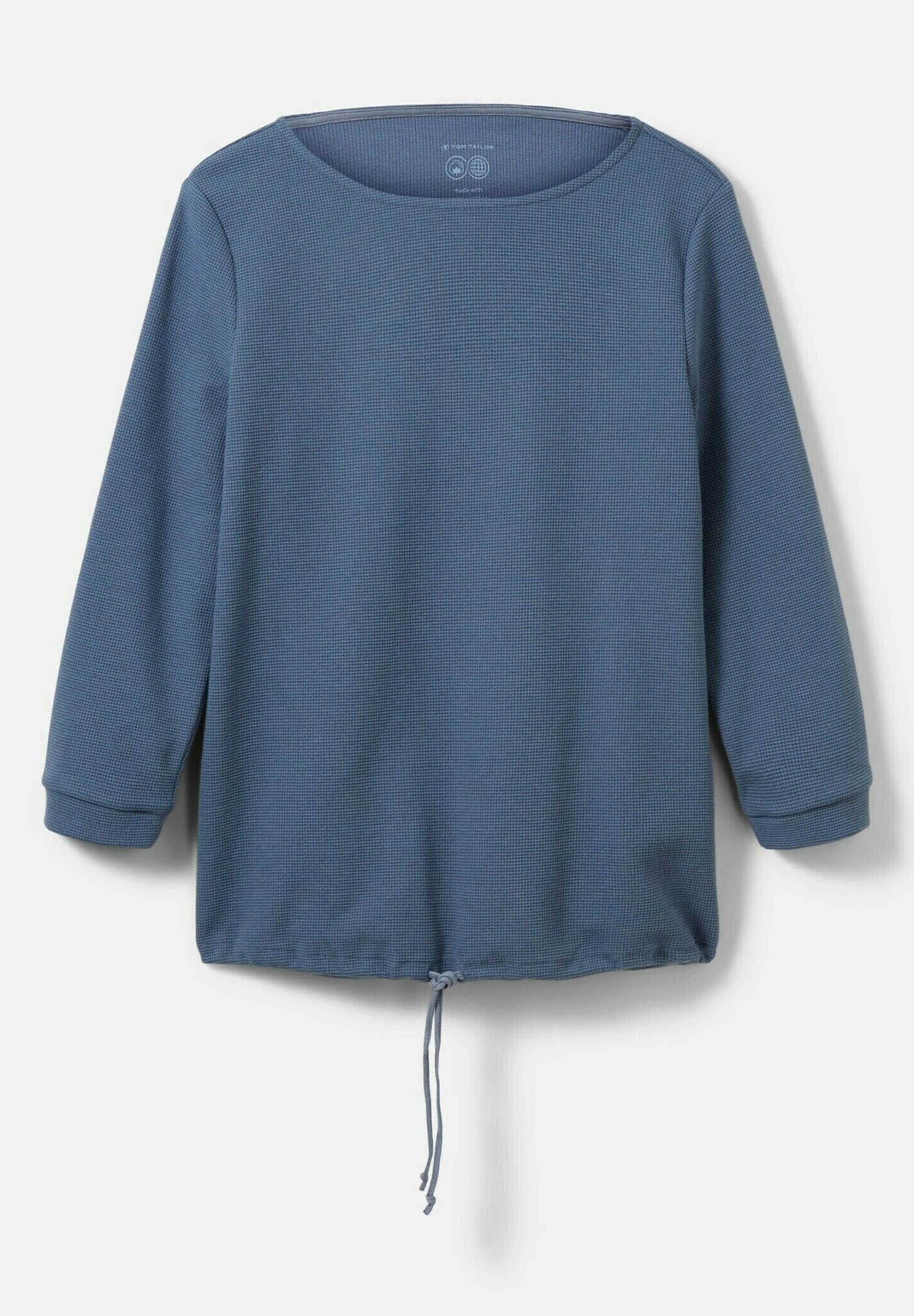 Tom Tailor Waffle Structure - Longsleeve - Stormy Sea Blue 7 Tom Tailor Waffle Structure - Longsleeve - Stormy Sea Blue - Afbeelding 7