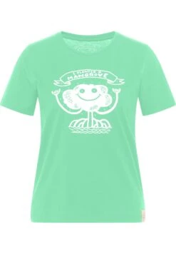 With Mangrove Print - T-Shirt Print - Jade Cream Green -Ulla Popken Winkel 313fa9da171245238ec3437722b5b2d0