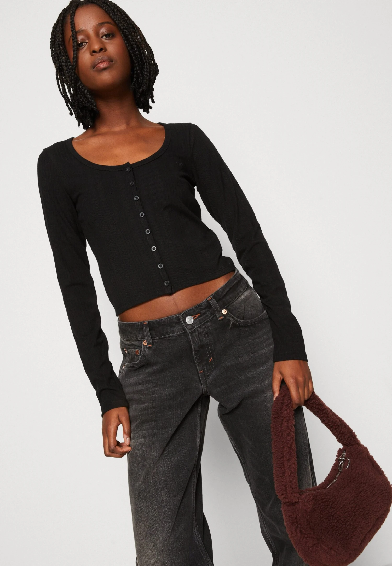 Hollister Co. Button Through Icon - Longsleeve - Casual Black 4 Hollister Co. Button Through Icon - Longsleeve - Casual Black - Afbeelding 4