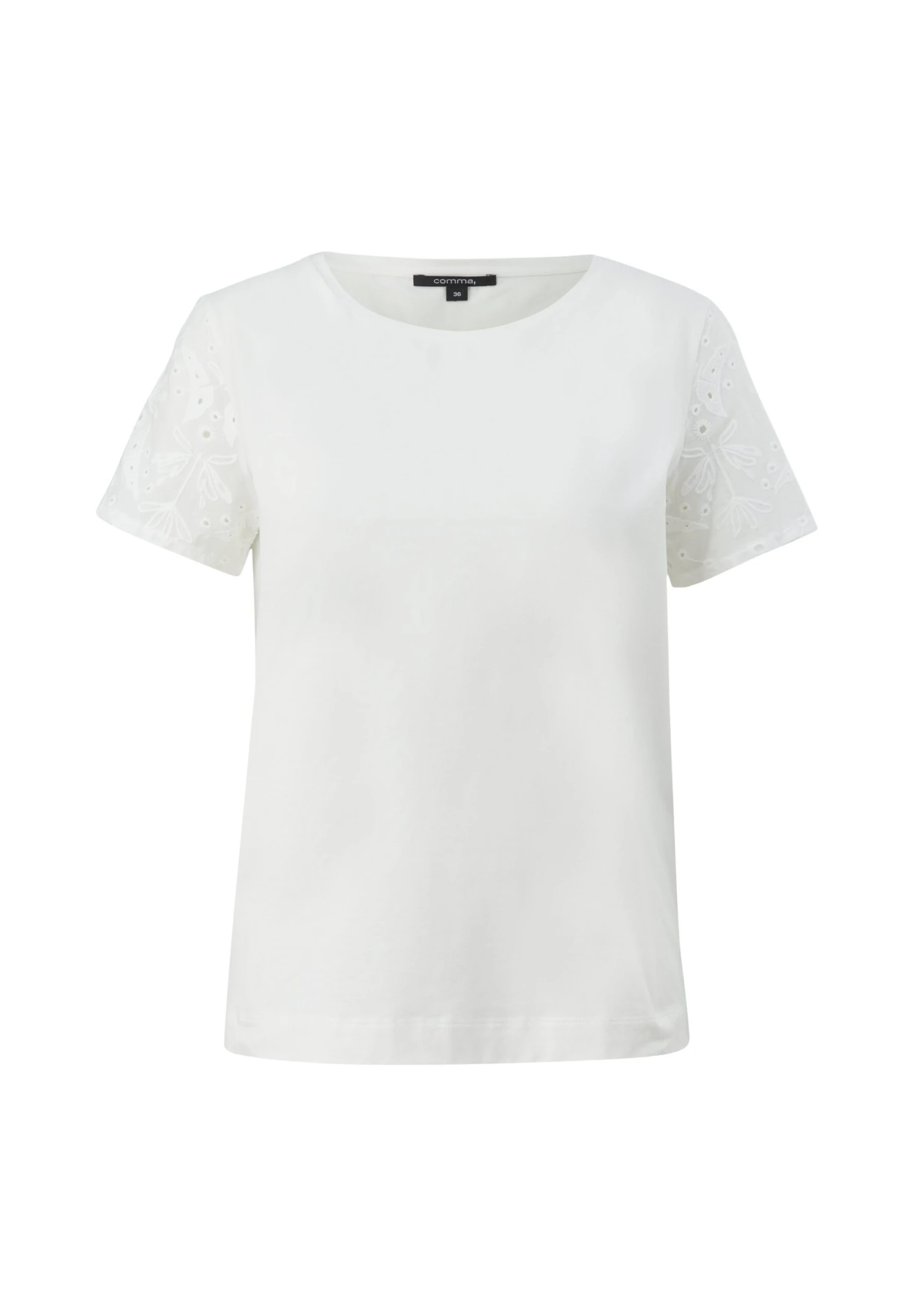 Comma Mit Details - T-Shirt Print - Off White 7 Comma Mit Details - T-Shirt Print - Off White - Afbeelding 7