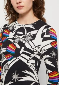 Farm Rio Toucans Wave Midi Dress - Jerseyjurk - Black -Ulla Popken Winkel 3290a673f4644b328340e30af9c248a8