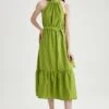DeFacto Elastic Waist - Jurk - Green