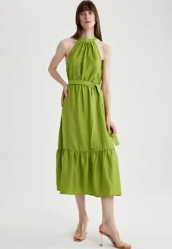 DeFacto Elastic Waist - Jurk - Green