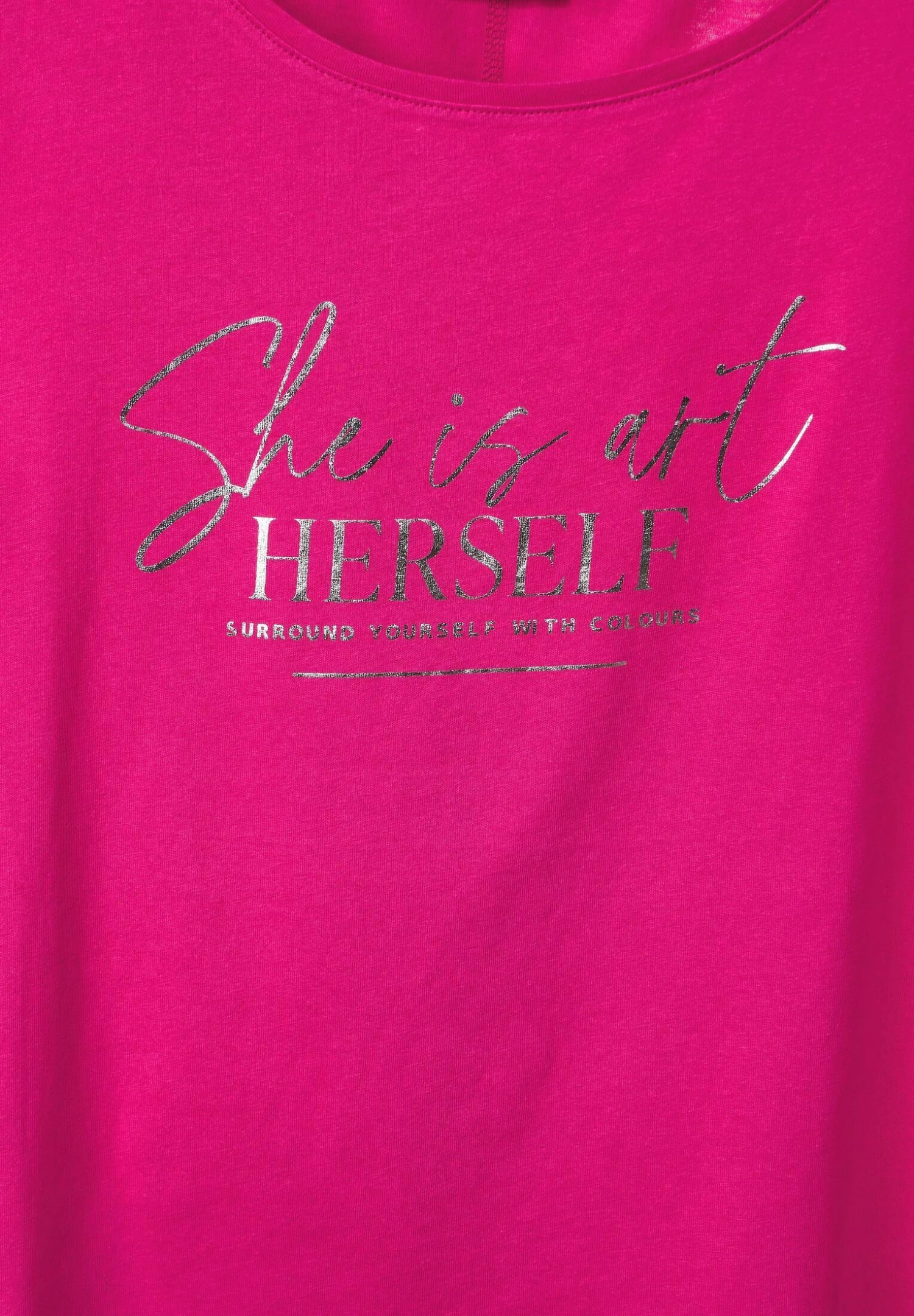 STREET ONE Mit Partprint - T-Shirt Print - Pink 5 STREET ONE Mit Partprint - T-Shirt Print - Pink - Afbeelding 5
