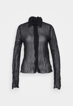 WEEKDAY Crinkle Fitted Shirt - Blouse - Black -Ulla Popken Winkel 36956ba94fe548f3a56b86f16cbcd16d