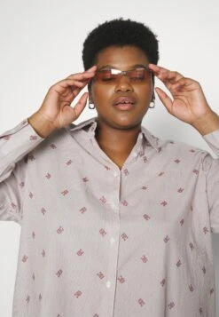 Stripe Easy Fit - Blouse -Redwood Brown -Ulla Popken Winkel 387a2c2f7b604c319e4b588e383e44d3