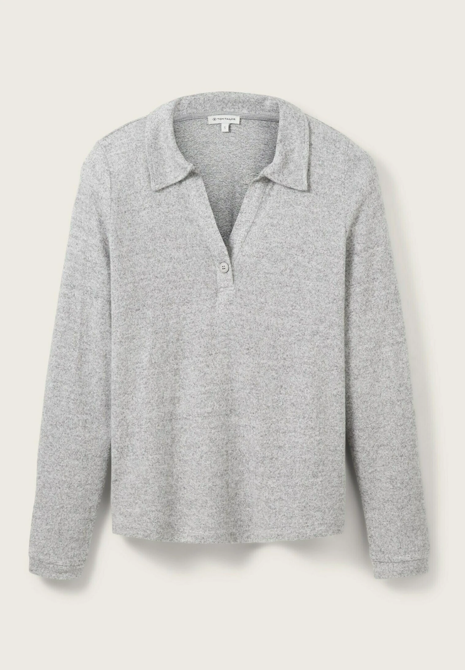 Tom Tailor Langarm Mit Polokragen - Poloshirt - Concrete Grey Melange 9 Tom Tailor Langarm Mit Polokragen - Poloshirt - Concrete Grey Melange - Afbeelding 9