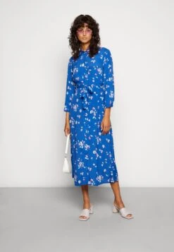Pieces Pcnikita April Midi Dress - Blousejurk - Mazarine Blue -Ulla Popken Winkel 3b5b8802f02b4c59a4d32e92805a6161