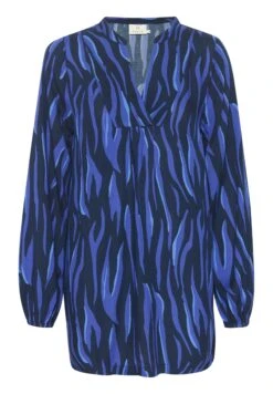 Kaffe Bpsally V-Notch Neck - Tuniek - Blue Graphic Print -Ulla Popken Winkel 3c1c6d64708e4da8871fe36c93ef5911