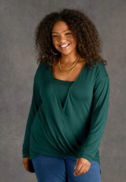 Longsleeve - Green -Ulla Popken Winkel 3c8689ee27fa4bcb88b357ecf8251982