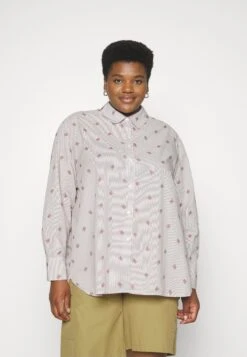 Stripe Easy Fit - Blouse -Redwood Brown