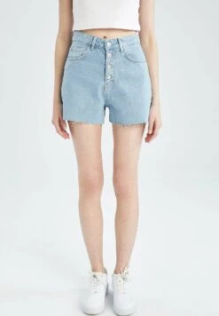 DeFacto Mom Fit - Jeansshort - Blue