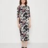 Farm Rio Toucans Wave Midi Dress - Jerseyjurk - Black