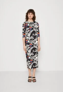Farm Rio Toucans Wave Midi Dress - Jerseyjurk - Black