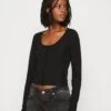 Hollister Co. Button Through Icon - Longsleeve - Casual Black