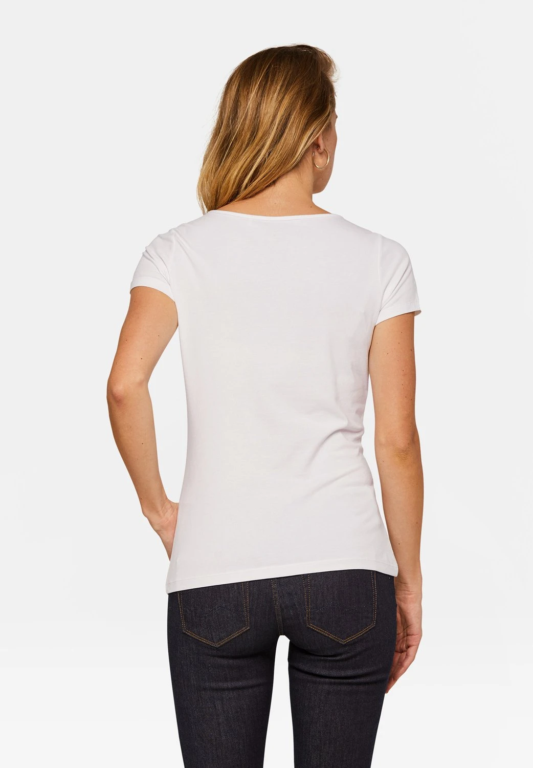 WE FASHION Aus Bio - T-Shirt Basic - White 3 WE FASHION Aus Bio - T-Shirt Basic - White - Afbeelding 3