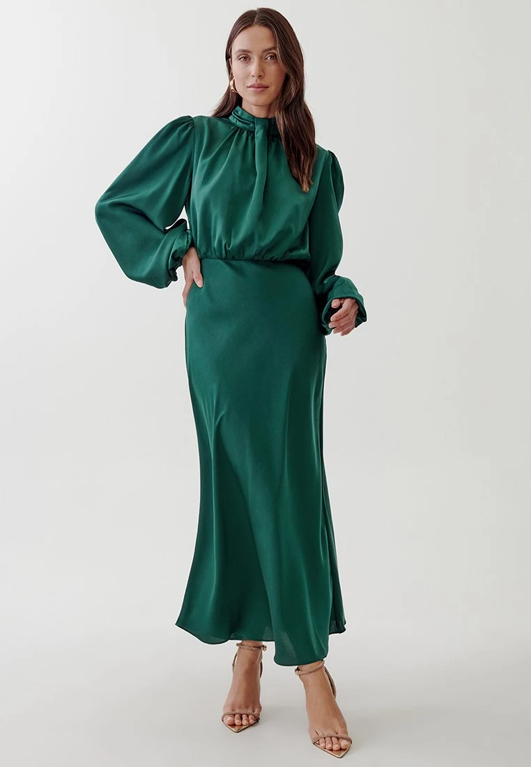 Tussah Alaia - Maxi-Jurk - Emerald 2 Tussah Alaia - Maxi-Jurk - Emerald - Afbeelding 2