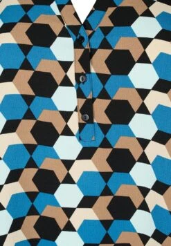 Zizzi Mit 3/4-Ärmeln - Blouse - Geometric Aop -Ulla Popken Winkel 5aab891a90e74ca5888c99e7b2edd39a