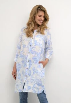 Cream Bellis Long - Overhemdblouse - Blue Botanic Garden